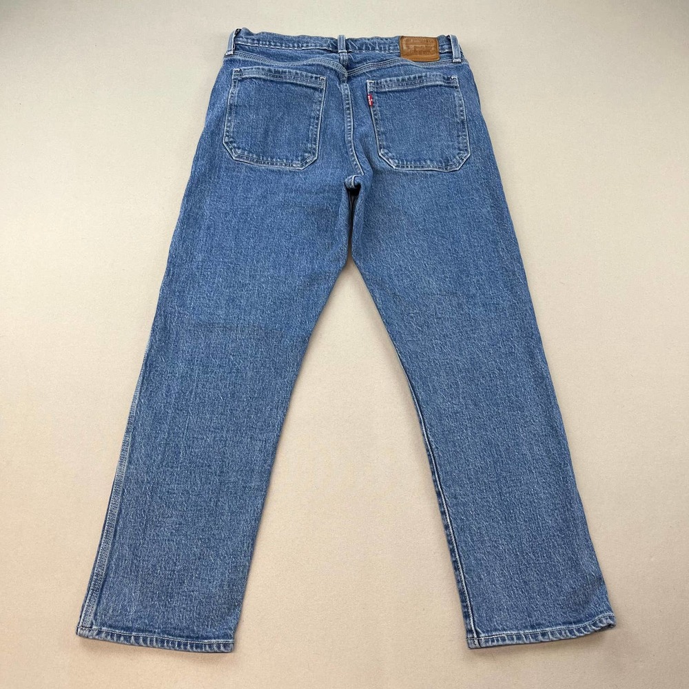 Levis Premium Wedgie Jeans Womens 30 Blue Denim Straight Button Fly Ankle Crop